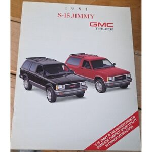 1991 GMC S-15 Jimmy Sales Brochure Catalog 91 Truck SUV 4x4 4.3L V6 SL SLE